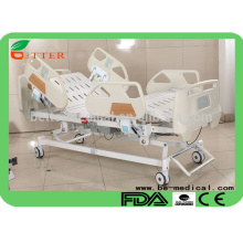 ICU five function hospital bed with PP siderail